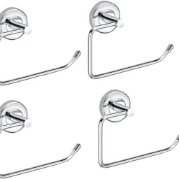 Flange Half SQ. Stainless Steel Towel Ring Holder for Multi-Purpose (PACK OF 4) SILVER Towel Holder-picture-9