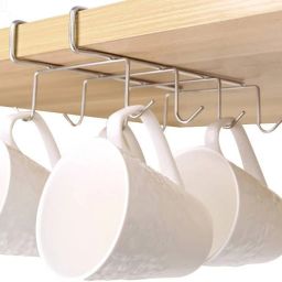 Stainless Steel Cup Holder / Cutlery Holder / Mug Holder / Kitchen Ladle Holder with 8 Hooks Stainless Steel Iron Holder-image-52