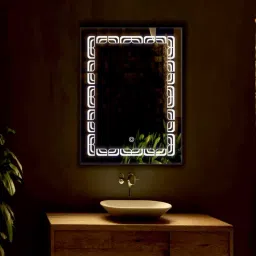 18x24 Inch LED Wall Mirror Glass with Touch Sensor Lights for Home Decor HD17 Bathroom Mirror-17