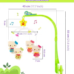 RA Rotating Pony & Stars Musical Rattle for Kids Jhoomer for Kids Bed Rattle-22
