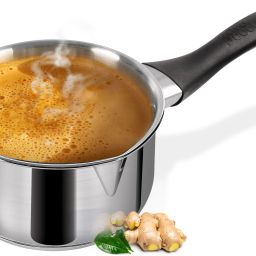 Pro Cook Sandwich Bottom Sauce/Tea Pan for Chai with bakelite handle, 16 cm Sauce Pan 16 cm diameter 1.6 L capacity-image-49