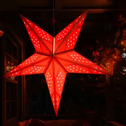Paper Star Hanging Lantern_Blue_AZ74pack of 1 Red Paper Hanging Lantern-picture-16