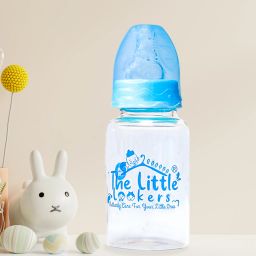 Glass Feeding Bottle for Newborn Baby | Crystal Diamond Glass Feeders ('BLUE', 120 ML) - 120 ml-image-61