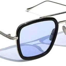 UV Protection, Polarized, Toughened Glass Lens Retro Square Sunglasses (Free Size)-image-28