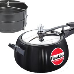 Contura Black 5 Ltr Cooker with Hard Anodised 2 Pc Separater 5 L Pressure Cooker-image-26