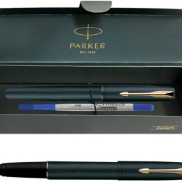 Frontier Matte Black, Gold Trim Roller Ball Pen-picture-4
