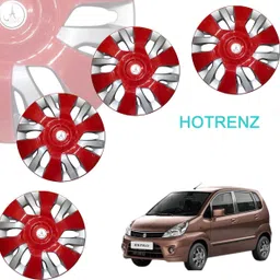hotrenz Cars Wheel Cap/WHEEL COVER 13 INCH Set of 4 CarPOWER RED SILVER 13 Wheel Cover For Universal For Car Universal For Car-picture-1