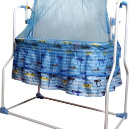 swingish New Born Baby Swing Cradle with Hidden Wheels and Smooth Swing Funcion image 2