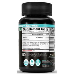 NutriJa Biotin 10000mcg,  60 capsules  Unflavoured  image 1