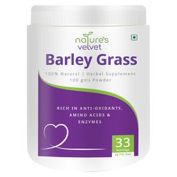Natures Velvet Barley Grass Powder,  0.100 kg  Unflavoured -image-64