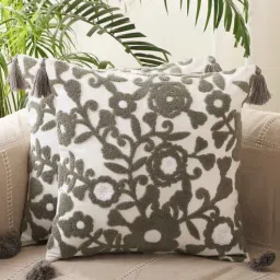 jamio firati Grey Cotton Textured 18x18 inches Cushion Covers (Set of 5)-picture-48