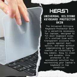HEAST Universal Silicone Keyboard Protector|Dust Protector for 15.6-inch Laptop Keyboard Keyboard Skin image 5