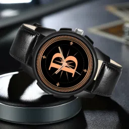 Alpha Heritage Collection A Black Strap Watch for Man & Boys Analog Watch - For Men ALPHA-B-J16-BLK-L-1-picture-3