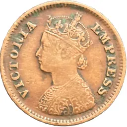 1/2 Pice 1897 High Grade Victoria Empress X Rare British India Medieval Coin Collection-image-25