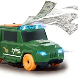 Cash Spray Car Toy With Light, Music, 360° Rotation Bump & Go Action Toy For Kid-image-36