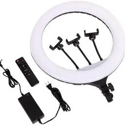 Hold up Professional 46 CM LED Ring Light with 2 Color Modes Dimmable Lighting 5200 lx Camera LED Light image 2
