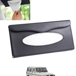 Universal Leatherite Rectangle Black Tissue Box For Car/office/Home-37 Vehicle Tissue Dispenser-image-37
