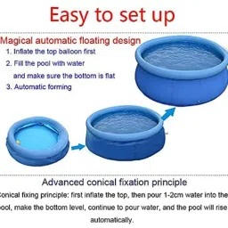 tiny tales Intex (IND*98) 8FT Easy Set Pool With Free Pump Inflatable Swimming Pool image 4