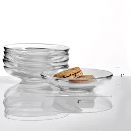 Pack of 6 Glass Safe in Microwave, Great for Servicing Cookies, Snacks, Fruits,-image-11