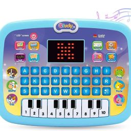 Educational Laptop Toy for Kids ABCD Learning Numbers Piano Song LED Display Toy-17