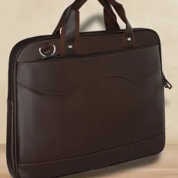 Brown Men & Women Hand-held Bag - Extra Large Ultra Sleek Vegan Leather hand messenger Bag for men women | Corporate office laptop bag men | tablet ipad document holder | Faux Leather TopGrain Faux Leather Messenger Shoulder Side Bag for Men | messenger bags for men | office shoulder bag for men |laptop messenger bags men waterproof | laptop bag 15.6 inch |file bag |leather messenger beg | Corporate Gift Items | birthday gift item for men |daily use travel messenger bags.-image-23