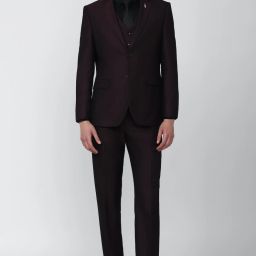 Men 3 piece suit Solid Suit-image-20