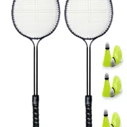 2 PC Double Shaft Racket and 6 shuttle cock Badminton Kit-picture-12