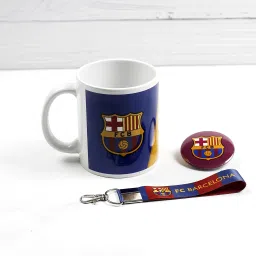 Set of 3 Barcelona Set With Keychain And Badge Gift For Barca fan Football Ceramic Coffee Mug-24
