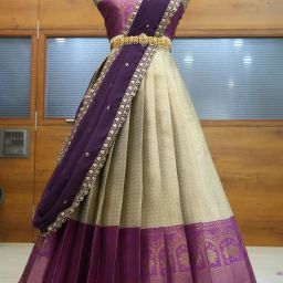 Self Design Semi Stitched Lehenga Choli-image-63