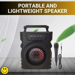 Clairbell 301(PORTABLE WIRELESS BLUETOOTH SPEAKER) Crystal Clear SoundWith Karaoke MicE101 5 W Bluetooth Laptop/Desktop Speaker-image-94