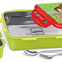 Mini Fun Treat Steel Tiffin 2 Containers Lunch Box-27