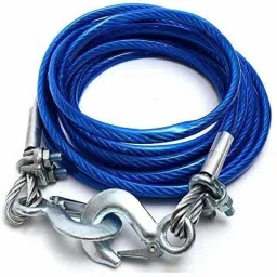 Stainless Steel Wire Tow Rope with 5 Ton (10mm x 4mtr) Capacity Emergency Tow Cable with Self Locking Hook , Blue for All Cars 4 m Towing Cable-image-30
