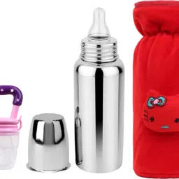 Baby feeding bottle with cover & baby fruit feeder 0 to 2 years BPA free - 250 ml-picture-12