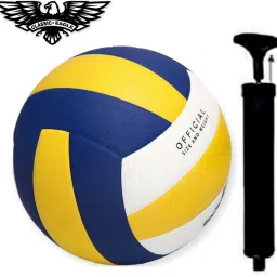 Soft Rubber Volleyball Size-4 with Air pump Official size and weight (pack of 1) Volleyball - Size: 4-13