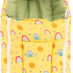0-6 Months New Born Baby Cotton Carry Bag, 3 in 1 Baby Bed, Sun(Lemon) Sleeping Bag-image-34