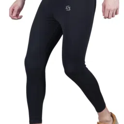 Self Design Men Black Tights-image-88
