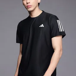 adidas Men Graphic Print Crew Neck Polyester Black T-Shirt-picture-15
