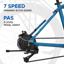 emotorad T-Rex Pro MTB|Handlebar with Integrated Display, Light and Indicators|Ocean Blue 27.5 inches 7 Gear Lithium-ion (Li-ion) Electric Cycle image 4