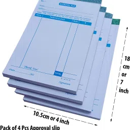 rtc Approval Slip / Estimate Approval Slip /Estimate 80 Pages pack of 4 Pcs Approval Slip 80 Pages 4 Pcs 80-Part Approval Slip image 4
