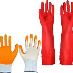 Coated Industrial Safety Hand Gloves | Long Sleeve Cleaning Gloves S1 Golf Gloves-image-49