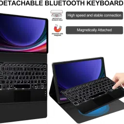 TECPHILE LX2115T Keyboard Case for Lenovo Tab P11 2nd Gen 11.5” 2023 with Trackpad Bluetooth Standard Tablet Keyboard Compatible with Desktop, Laptop, Mac image 3