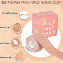 Women's Cotton Spandex Multipurpose Breast Lift Boob Tape 010 Nursing Breast Pad-image-45