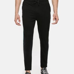 Men Solid Black Track Pants-image-34