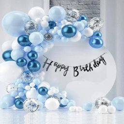 Solid Happy Birthday Decoration Items Balloons for Bday Decoration Kit - Pack of - 54 Balloon-9