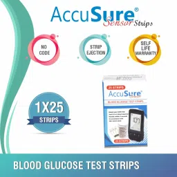 AccuSure Sensor Glucometer Test Strips, Pack of 1 | 50 Glucometer Strips 50 Glucometer Strips image 3