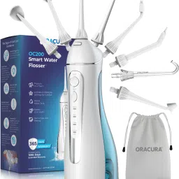 OC200 PRO Smart Plus with 200 ml Tank | Portable & Rechargeable (White) Water Flosser-4
