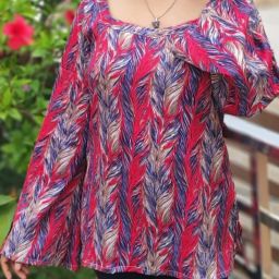 Women Printed Acrylic Blend Straight Kurta-image-19
