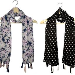 Printed Chiffon Women Multicolor Scarf, Stole, Fancy Scarf-image-41