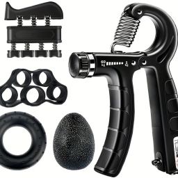 5Pcs Set Fingers Trainer Stretching Band, Ball, Ring, Exercise, Decompression Hand Grip/Fitness Grip-image-40