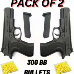 Pistol Toy P729 Pull Back BB Gun for Kids Pack of 2 with 400 Bullets Guns & Darts-picture-31